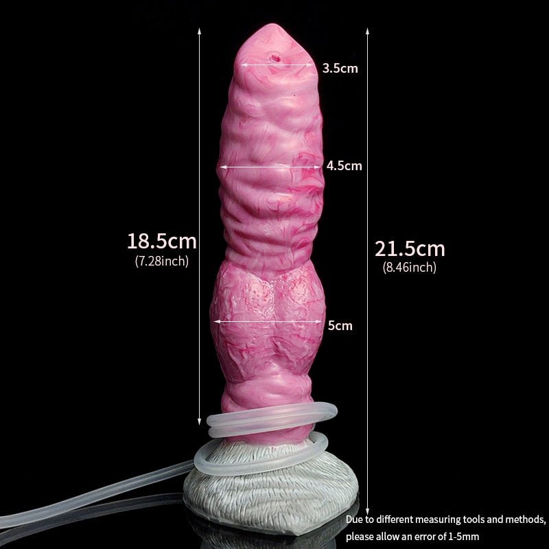 🐶 🐾 Garmr - 8.4” Ejaculating Canine Knot Dildo with Suction Cup - BeastGasm