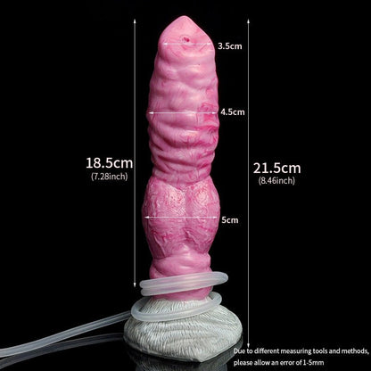 🐶 🐾 Garmr - 8.4” Ejaculating Canine Knot Dildo with Suction Cup - BeastGasm