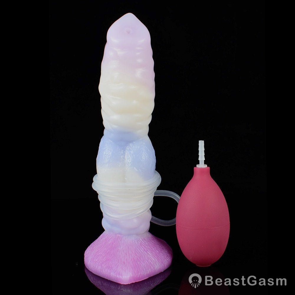 🐶 🐾 Garmr - 8.4” Ejaculating Canine Knot Dildo with Suction Cup - BeastGasm