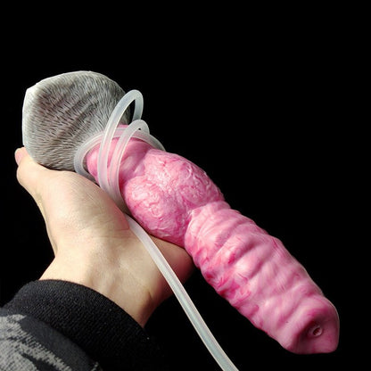 🐶 🐾 Garmr - 8.4” Ejaculating Canine Knot Dildo with Suction Cup - BeastGasm