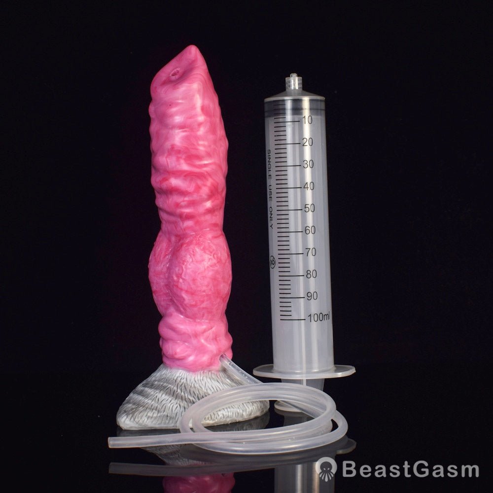 🐶 🐾 Garmr - 8.4” Ejaculating Canine Knot Dildo with Suction Cup - BeastGasm