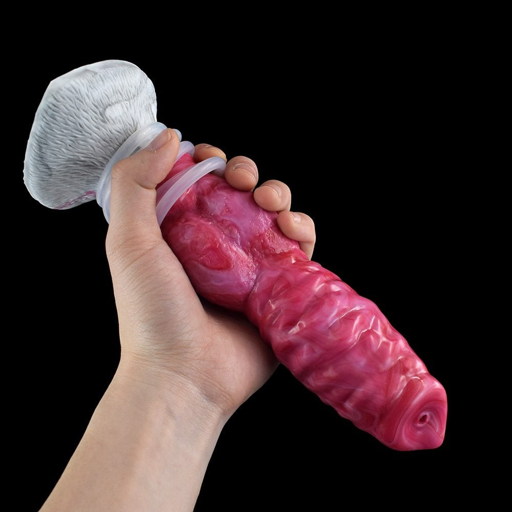 🐶 🐾 Garmr - 8.4” Ejaculating Canine Knot Dildo with Suction Cup - BeastGasm