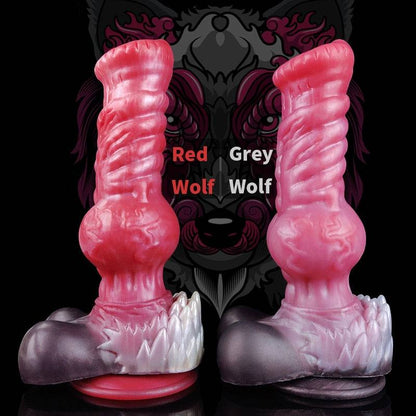 🐺 Giant Werewolf Ribbed Dildo WARG – Fantasy Knot Dildo with Suction Cup - BeastGasm