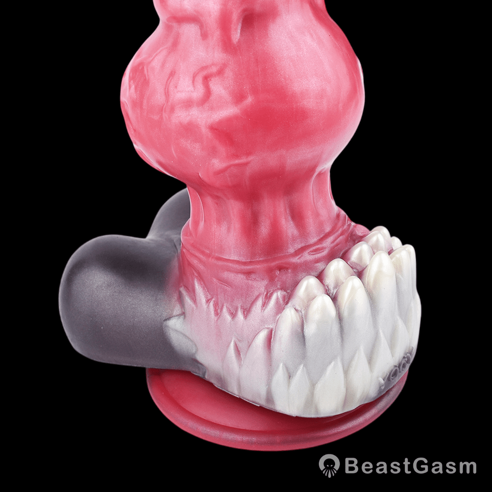 🐺 Giant Werewolf Ribbed Dildo WARG – Fantasy Knot Dildo with Suction Cup - BeastGasm
