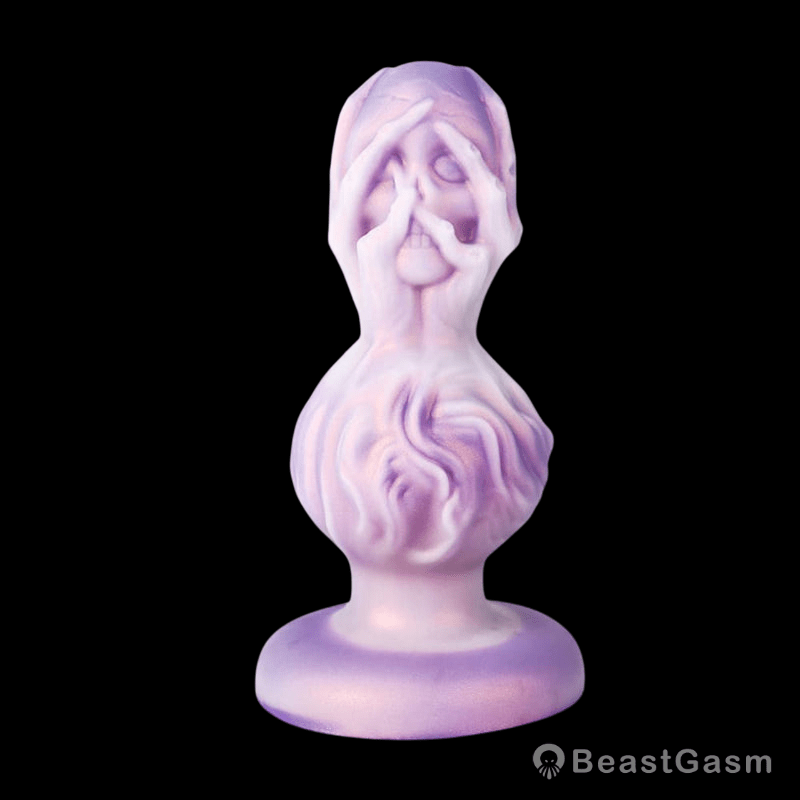 Gothic Skull Anal Plug – Gradient Purple Silicone Toy for Deep Play - BeastGasm