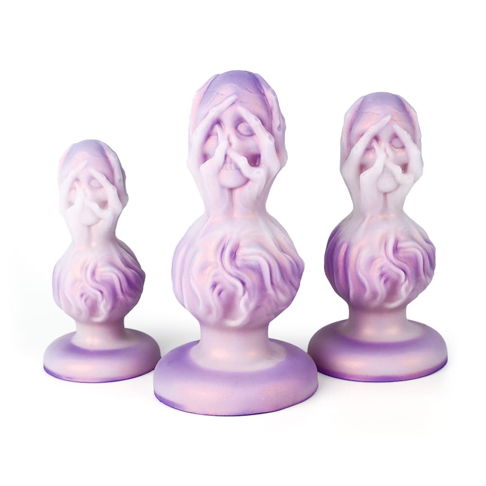 Gothic Skull Anal Plug – Gradient Purple Silicone Toy for Deep Play - BeastGasm