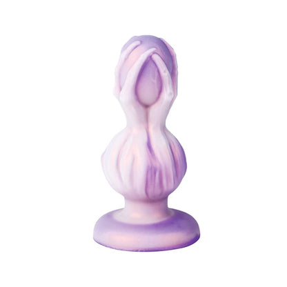 Gothic Skull Anal Plug – Gradient Purple Silicone Toy for Deep Play - BeastGasm