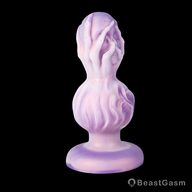 Gothic Skull Anal Plug – Gradient Purple Silicone Toy for Deep Play - BeastGasm