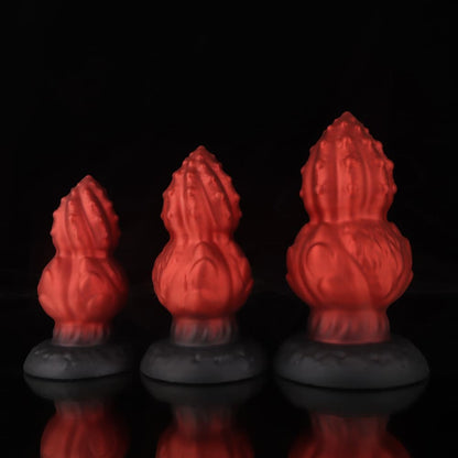 Gourd Butt Plug – Bold Red & Black Pleasure Tool - BeastGasm