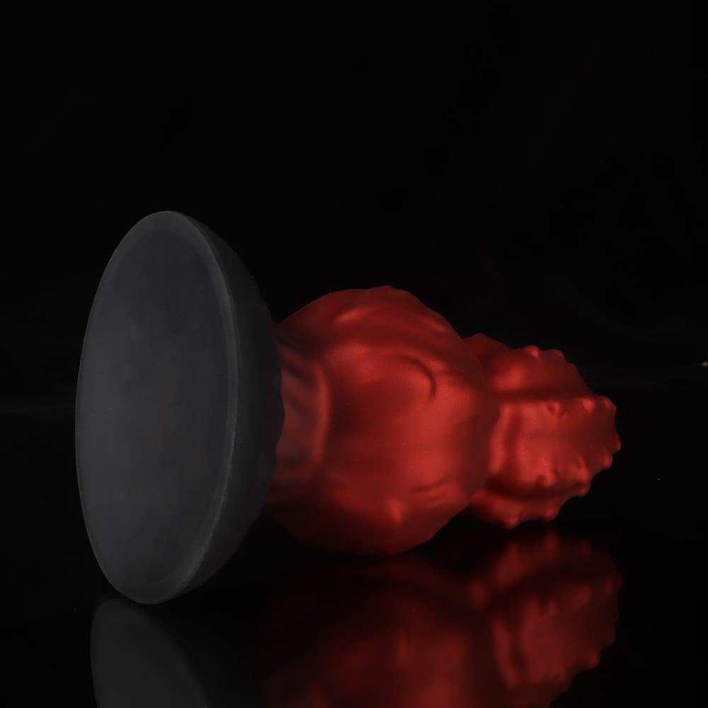 Gourd Butt Plug – Bold Red & Black Pleasure Tool - BeastGasm