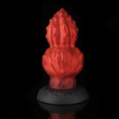 Gourd Butt Plug – Bold Red & Black Pleasure Tool - BeastGasm