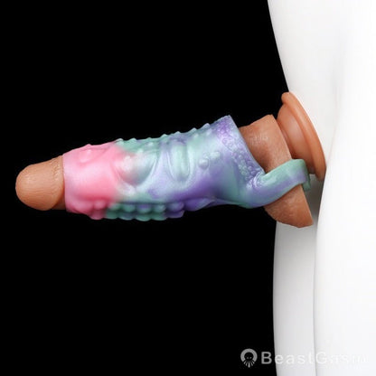 Gradient Fantasy Penis Sleeve 🔮 Controlled Climax & Full Texture - BeastGasm