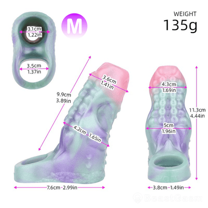 Gradient Fantasy Penis Sleeve 🔮 Controlled Climax & Full Texture - BeastGasm