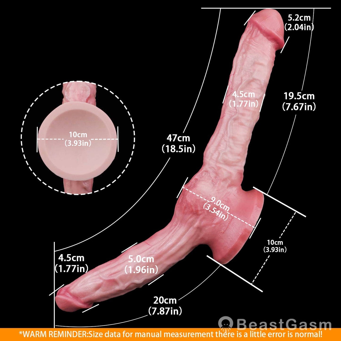 🐦‍🔥 Griffin Twin Fantasy Extra-Long Double-Ended Dildo - BeastGasm