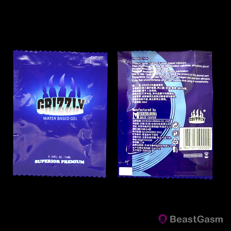 Grizzly - Water Based Lube - BeastGasm