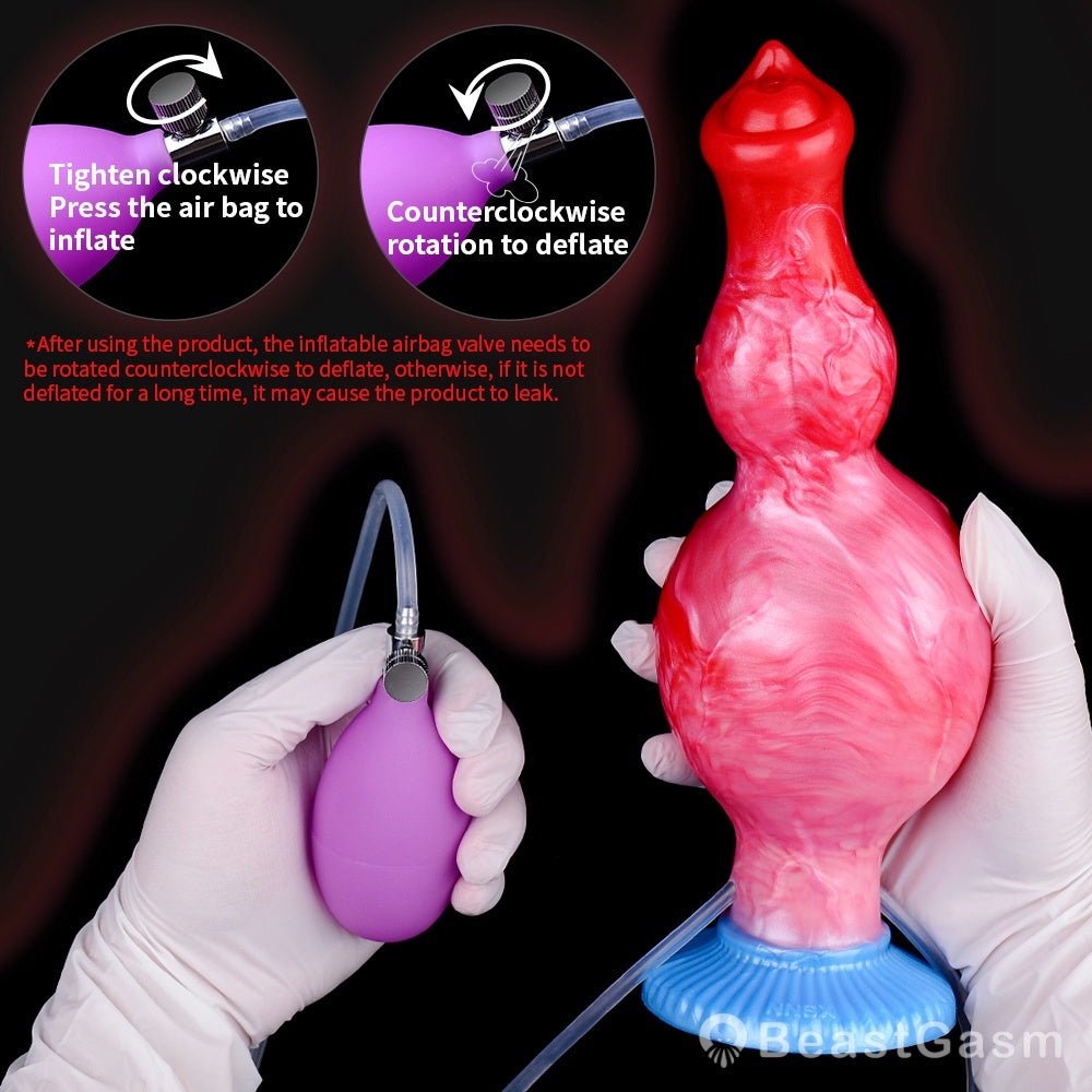 Grootslang Ejaculating Inflatable Dildo M – Inflate & Squirt Fun - BeastGasm