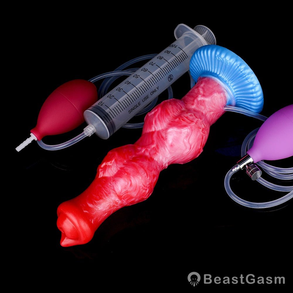 Grootslang Ejaculating Inflatable Dildo M – Inflate & Squirt Fun - BeastGasm