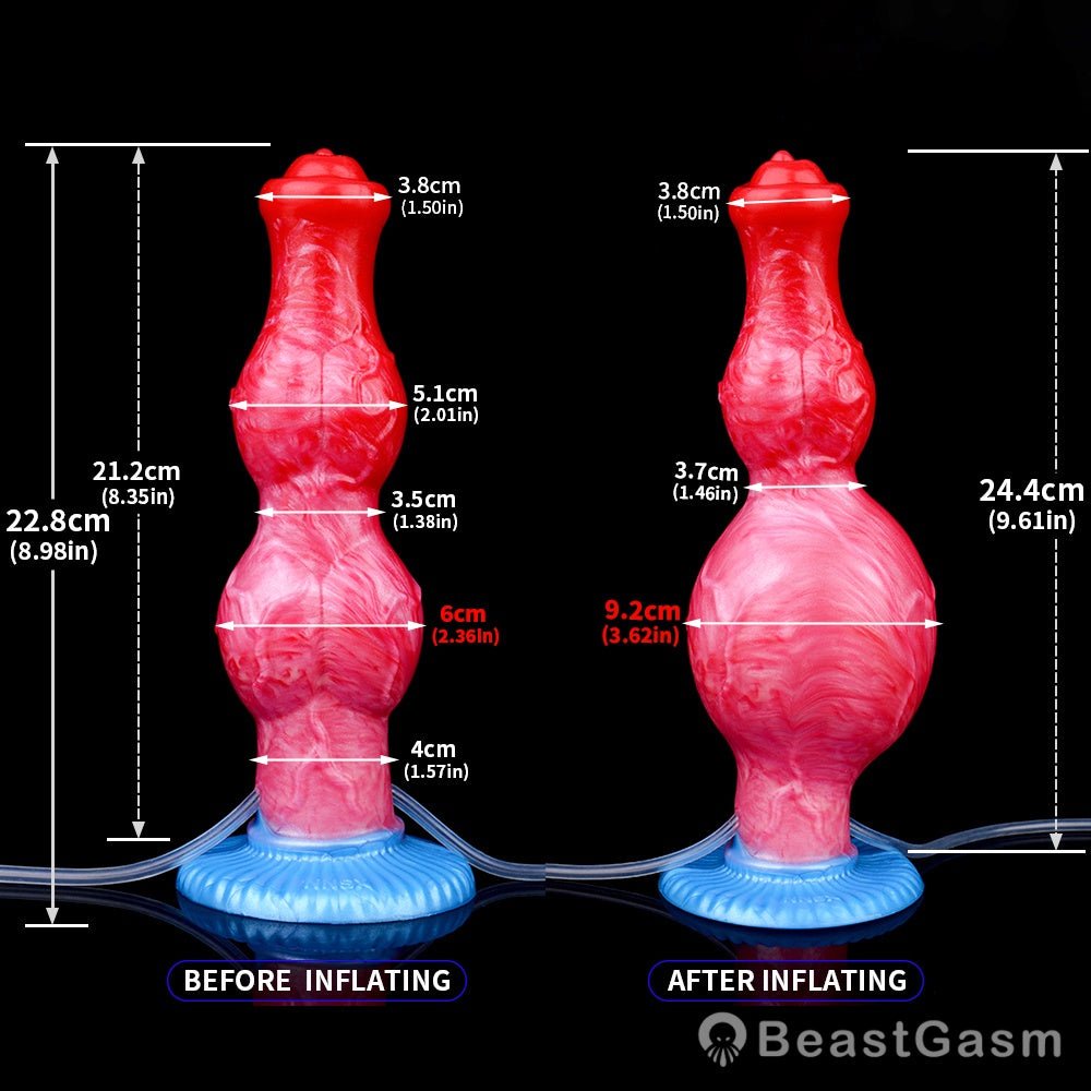 Grootslang Ejaculating Inflatable Dildo M – Inflate & Squirt Fun - BeastGasm