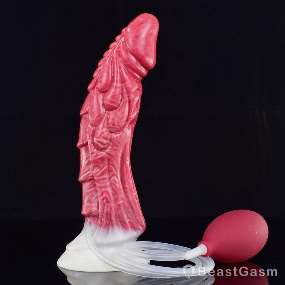 Haku 9” Ejaculating Dragon Dildo with Suction Base - BeastGasm