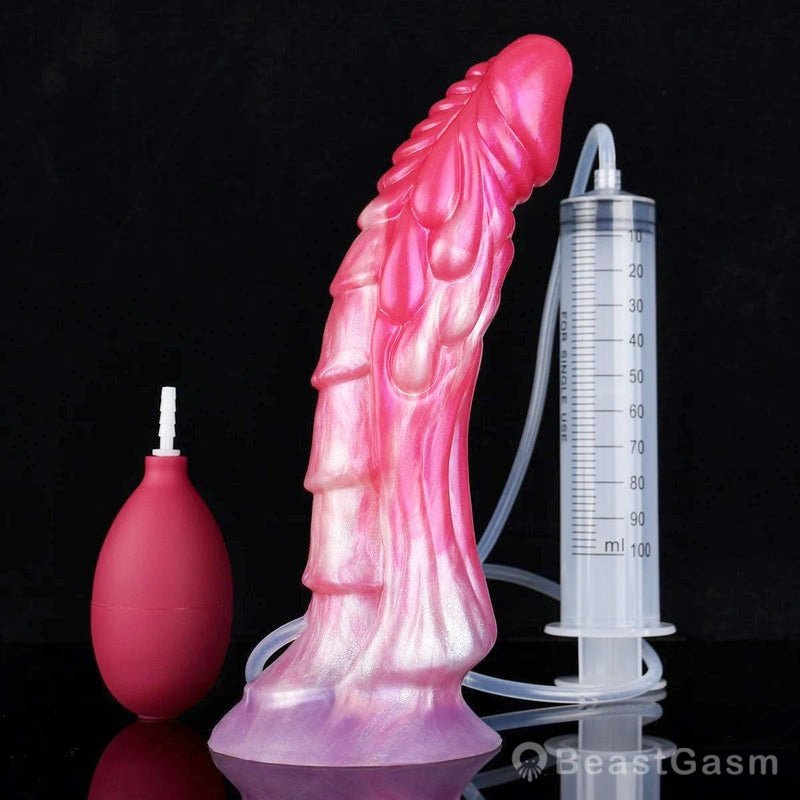 Haku 9” Ejaculating Dragon Dildo with Suction Base - BeastGasm