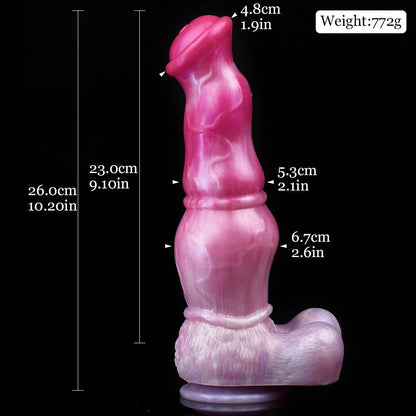 🐎 Haldor 10.2” Pegasus Horse Dildo – Suction Cup, Silicone, Waterproof - BeastGasm