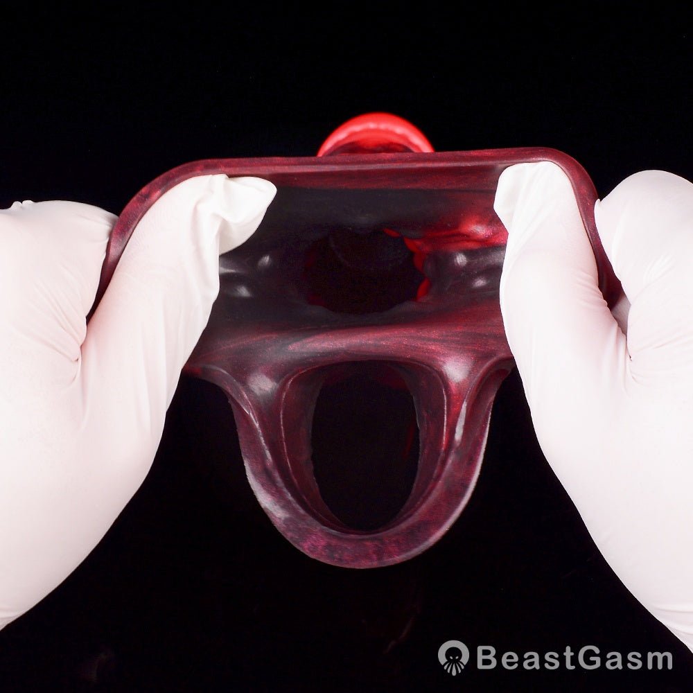 Herman Blood - Red Penis Extender – Scaled & Vibrating - BeastGasm