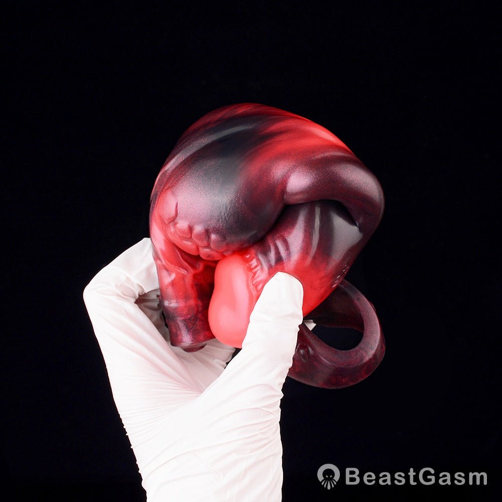 Herman Blood - Red Penis Extender – Scaled & Vibrating - BeastGasm