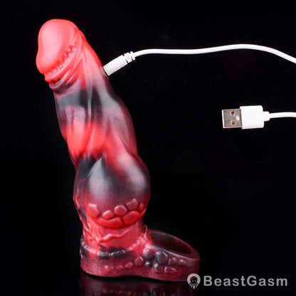 Herman Blood - Red Penis Extender – Scaled & Vibrating - BeastGasm