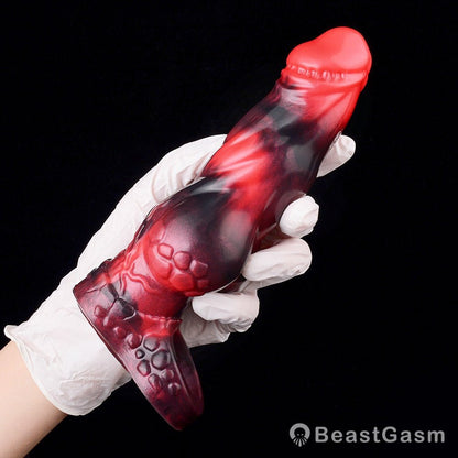 Herman Blood - Red Penis Extender – Scaled & Vibrating - BeastGasm