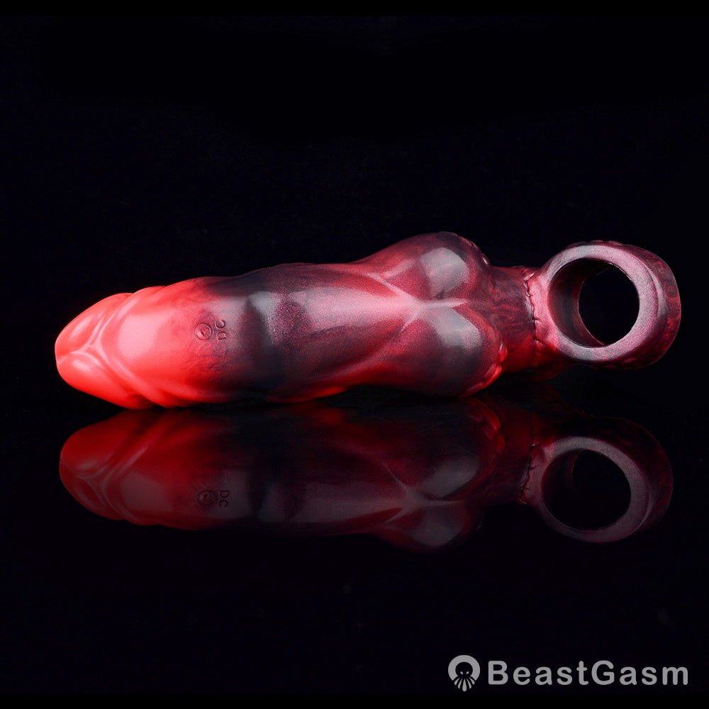 Herman Blood - Red Penis Extender – Scaled & Vibrating - BeastGasm