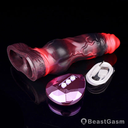 Hiram Vibrating Cock Sleeve – Lifelike Extender Pleasure - BeastGasm