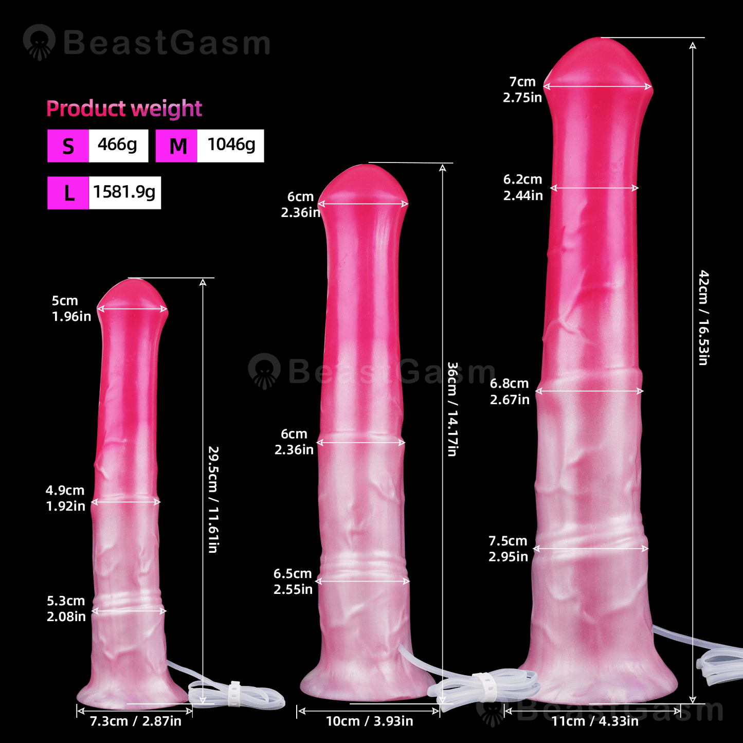 🦄 Horse Dildo - Bucephalus Ejaculating (Bigger) - BeastGasm