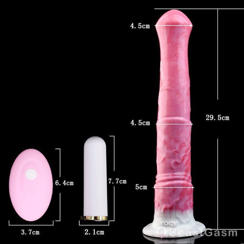 🐴 Horse Vibrator Dildo – 11” Realistic Fantasy Toy with Suction - BeastGasm