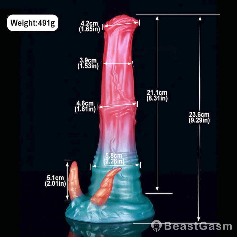 Ice Monster Dildo With Horns – Deep & Magical Fun - BeastGasm