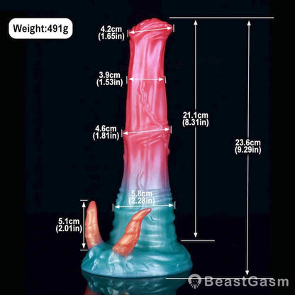 Ice Monster Dildo With Horns – Deep & Magical Fun - BeastGasm