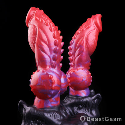 🐕 Ignite Feral Desires | Crimson Hellhound Fantasy Dog Dildo - BeastGasm