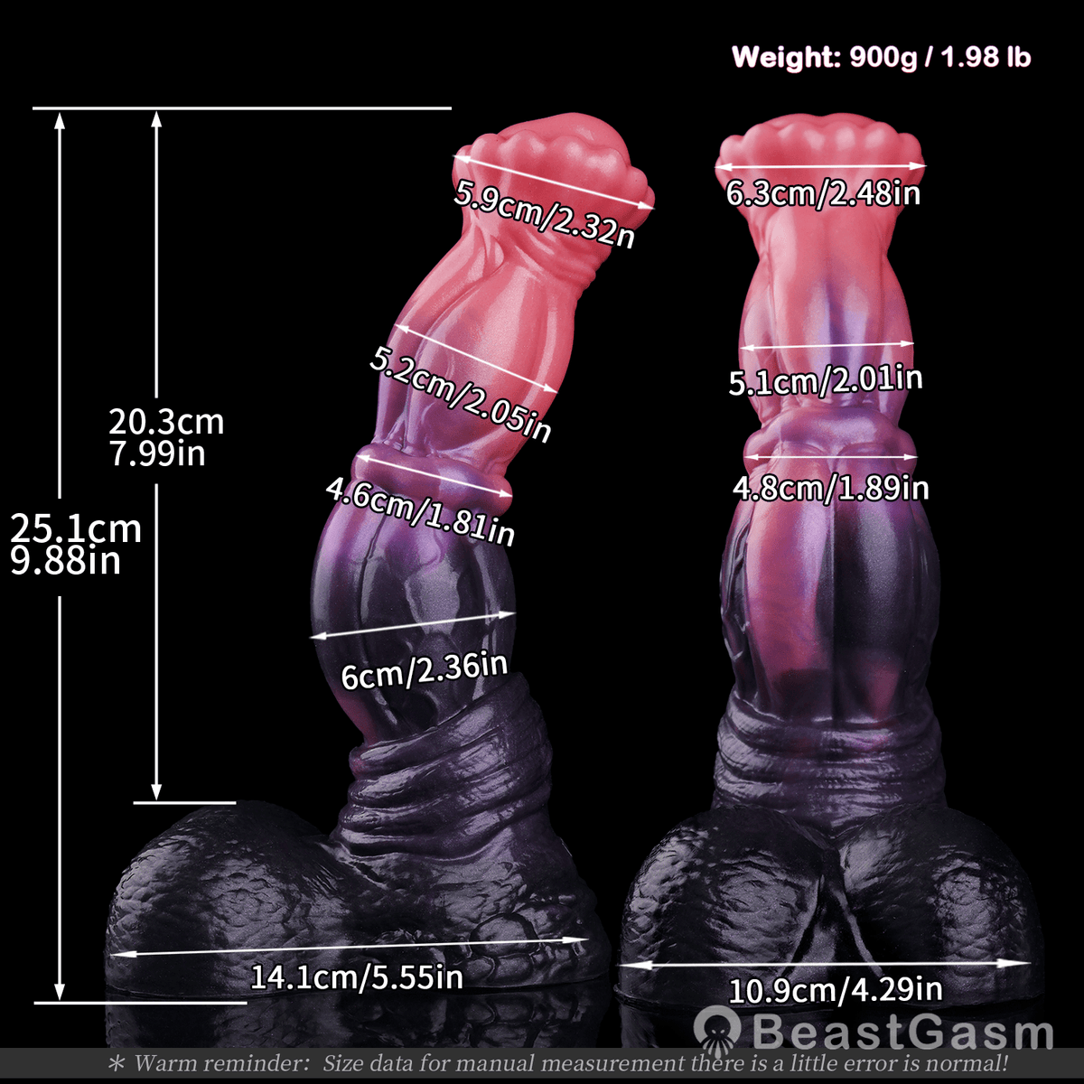 🎠 Inferno Stallion Fantasy Horse Dildo | Power Suction Base - BeastGasm