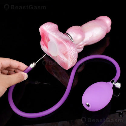 🐶 Inflatable Dog dildo – Prostate & G - Spot Stimulation - BeastGasm