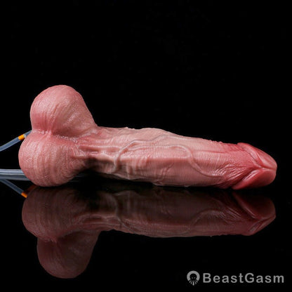 Inflatable Squirting Dildo 8” – Extreme Stretch & Lifelike Release 💦 - BeastGasm