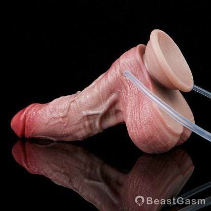 Inflatable Squirting Dildo 8” – Extreme Stretch & Lifelike Release 💦 - BeastGasm