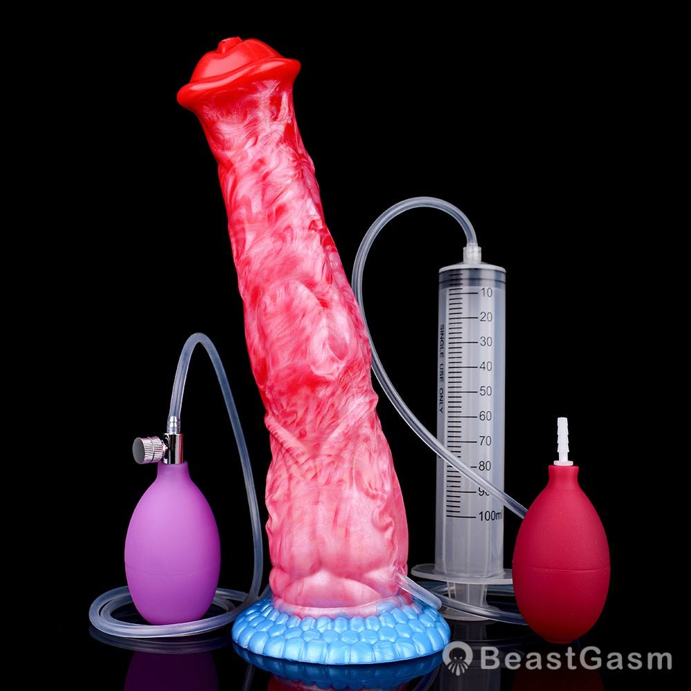 ⭐ Inflatable Squirting Horse Dildo – Realistic Ride by BeastGasm - BeastGasm