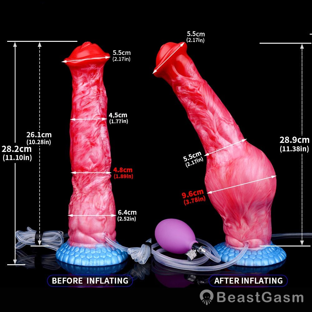 ⭐ Inflatable Squirting Horse Dildo – Realistic Ride by BeastGasm - BeastGasm