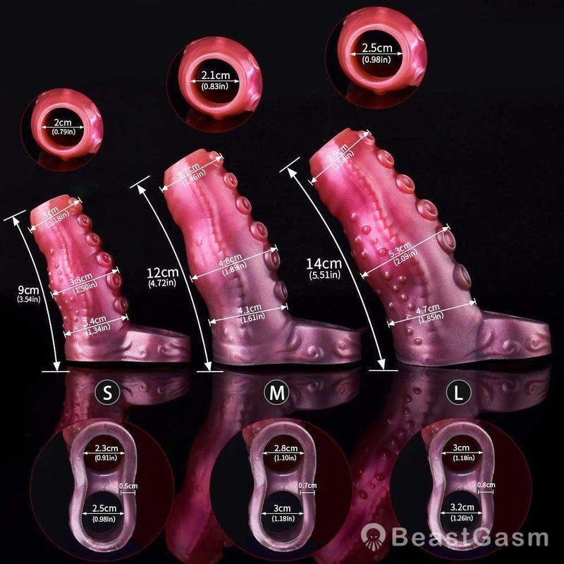 Inky - Octopus Tentacle Cock Sleeve, Fantasy Penis Extender - BeastGasm
