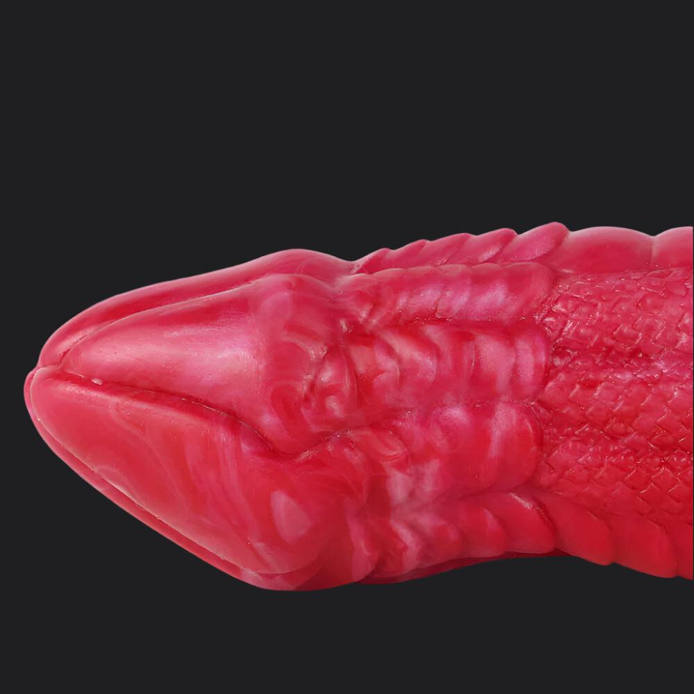 Io Dragon Penis Extender Sleeve - Red - BeastGasm