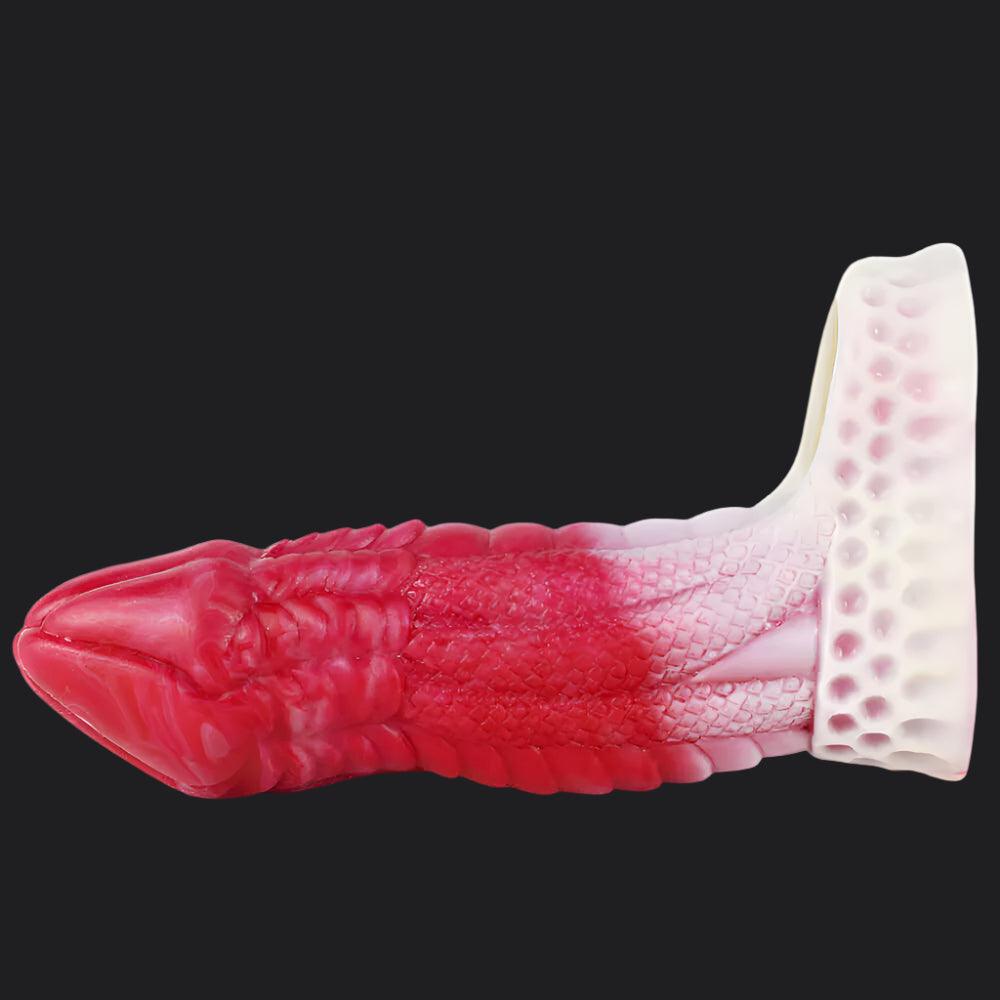 Io Dragon Penis Extender Sleeve - Red - BeastGasm