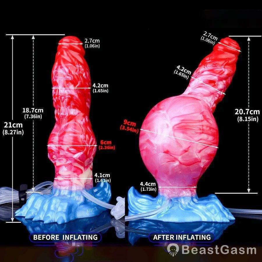 🐺Jack WolfSkin Fantasy Inflatable Squirting Dildo – Knotted Ejaculating Pleasure - BeastGasm