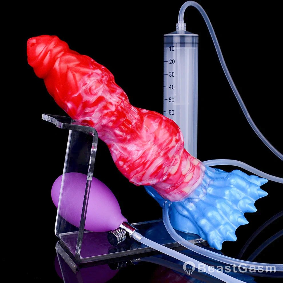 🐺Jack WolfSkin Fantasy Inflatable Squirting Dildo – Knotted Ejaculating Pleasure - BeastGasm