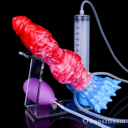 🐺Jack WolfSkin Fantasy Inflatable Squirting Dildo – Knotted Ejaculating Pleasure - BeastGasm