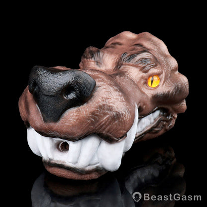 🐺 Jackal Dune: Feral Fantasy Wolf Head Stroker - BeastGasm