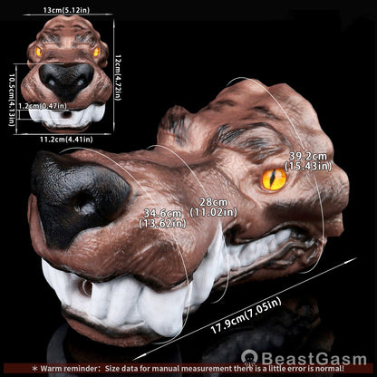 🐺 Jackal Dune: Feral Fantasy Wolf Head Stroker - BeastGasm